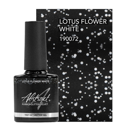 Tiny Glitter Velvet Lotus Flower White