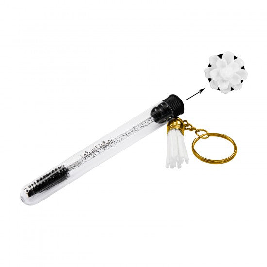 Lash Brush Keychain CARNATION WHITE