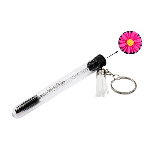 Lash Brush Keychain DAISY FUCHSIA