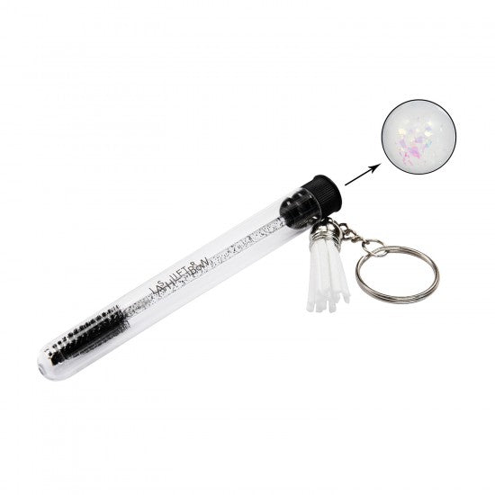 Lash Brush Keychain IRRIDESCENT WHITE