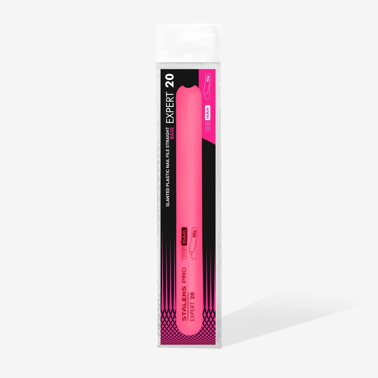 Beveled Plastic Nail File Straight (Base) Expert 20