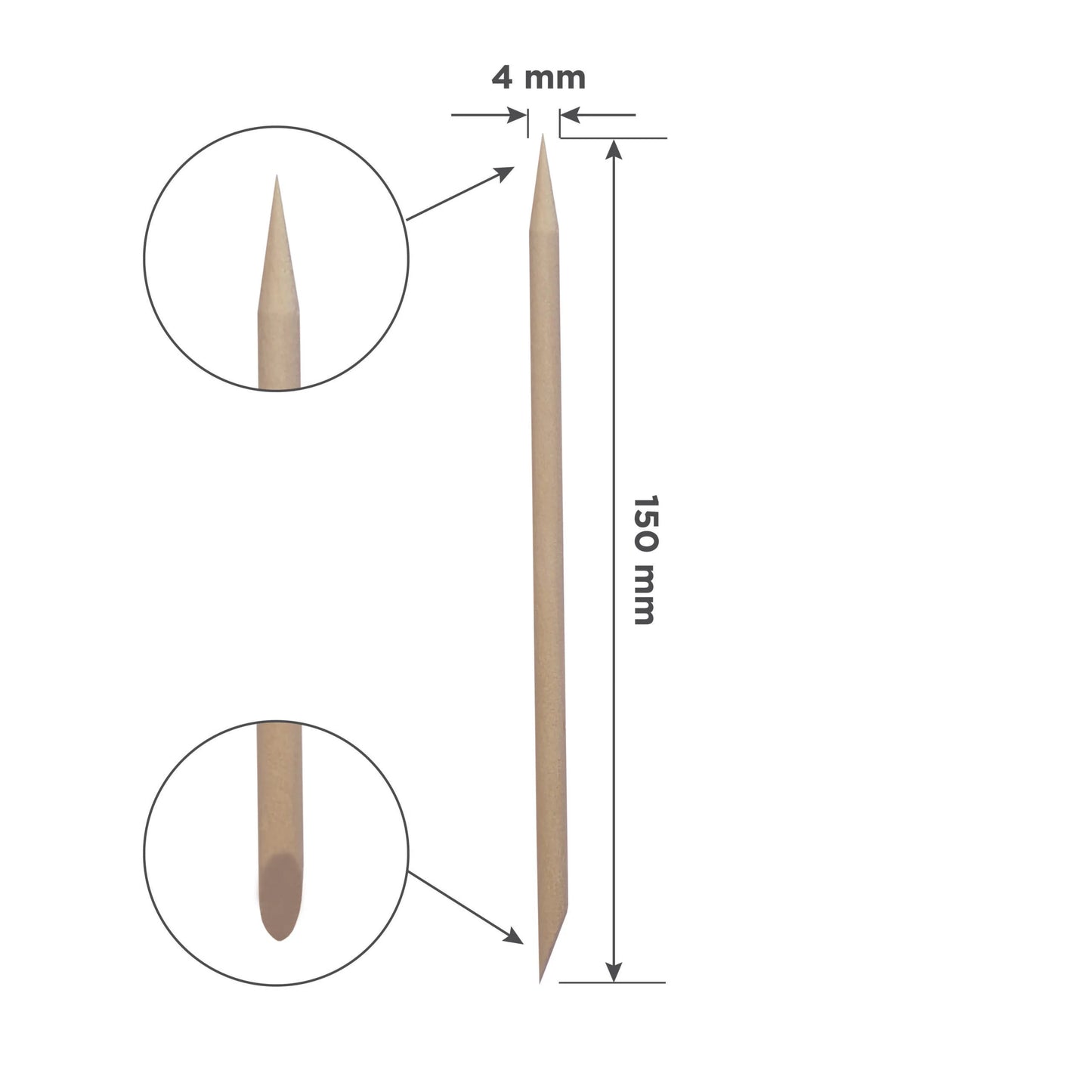 Houten Manicure Stokjes 150mm/100pcs